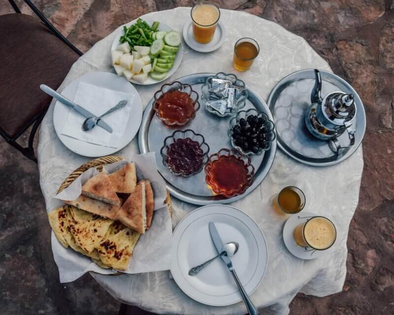 Breakfast at Kasbah Taborihte