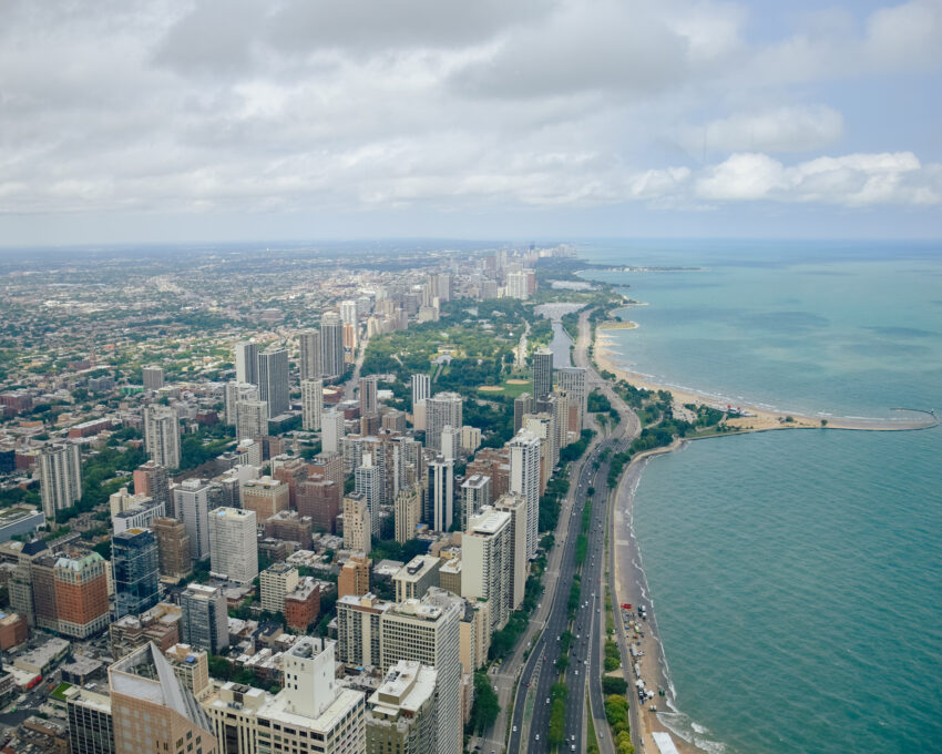 Blick von 360 Chicago
