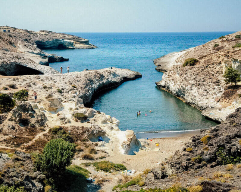 Quiet Greek island Milos