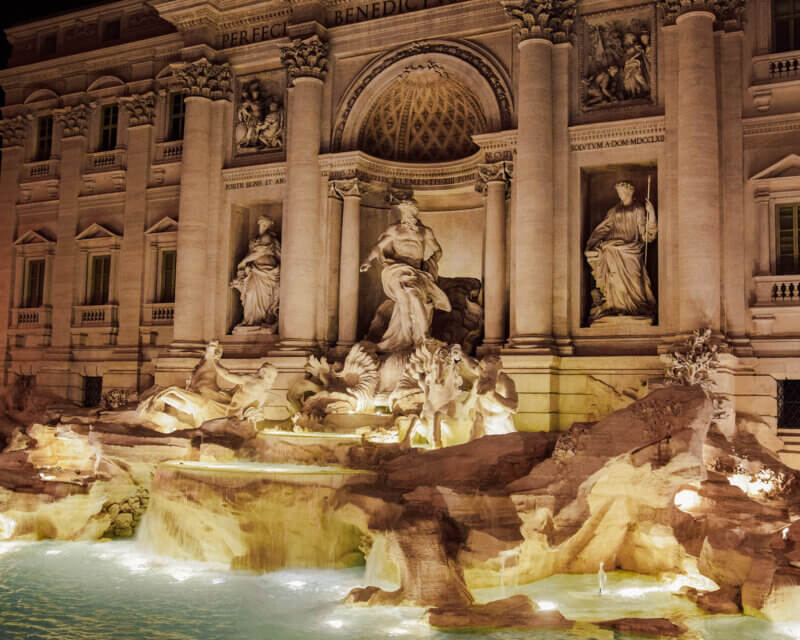 Trevi Fountain at night